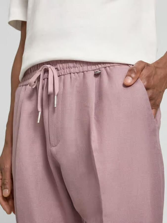 Antony Morato regular fit broek van mix van linnen en viscose model 'NEIL'