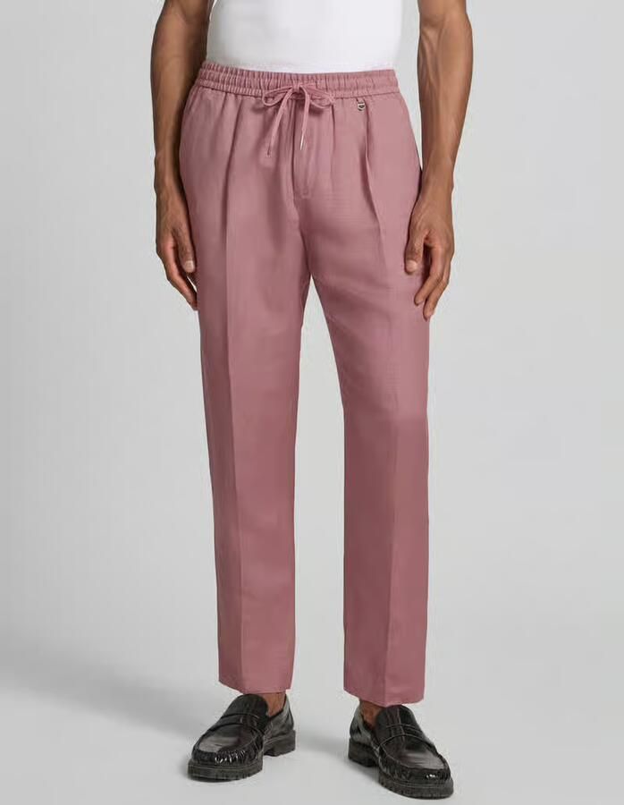 Antony Morato regular fit broek van mix van linnen en viscose model 'NEIL' - Foto 2