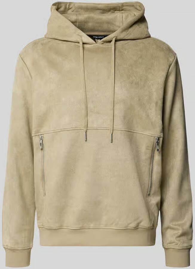 Antony Morato Regular fit hoodie met ritszakken