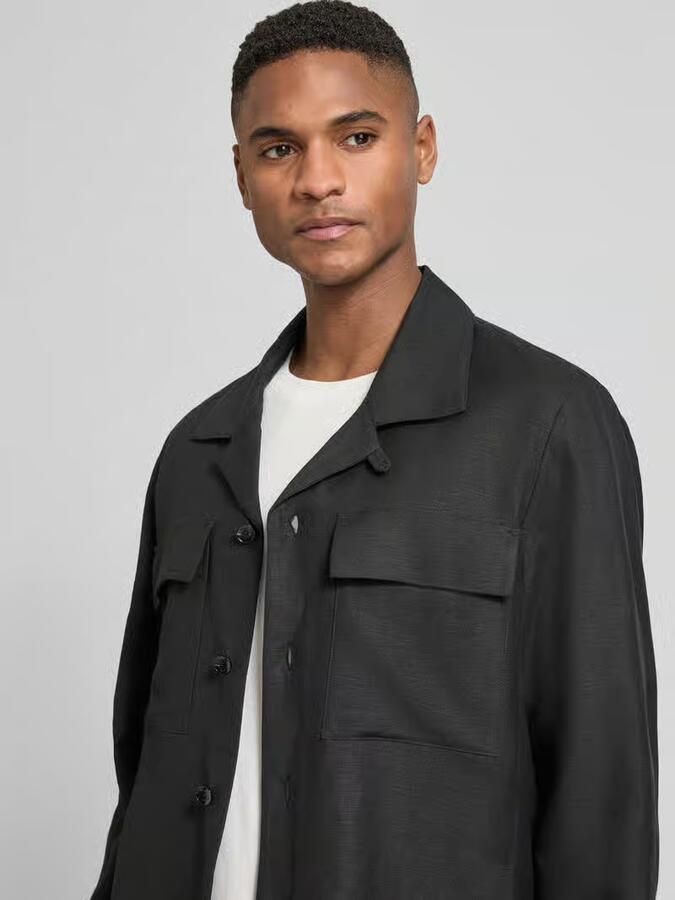Antony Morato regular fit overhemdjack van mix van linnen en viscose model 'ANTIGUA'