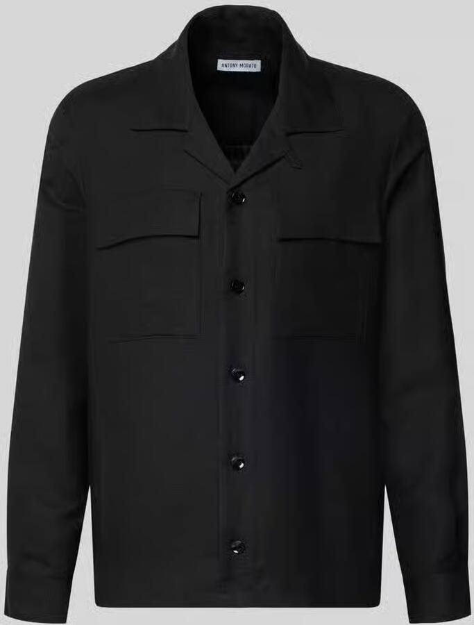 Antony Morato regular fit overhemdjack van mix van linnen en viscose model 'ANTIGUA' - Foto 2