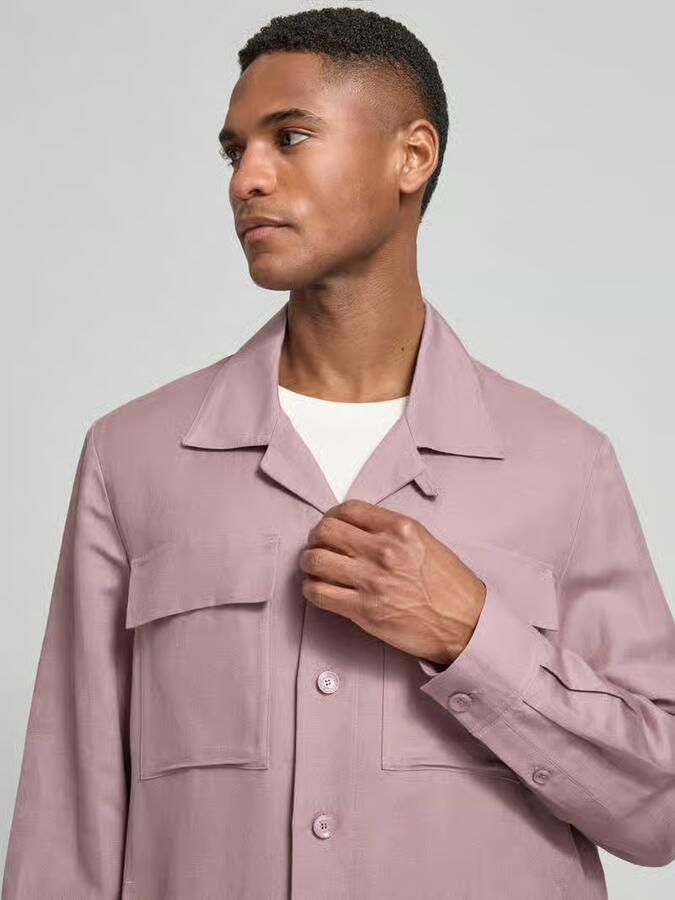 Antony Morato regular fit overhemdjack van mix van linnen en viscose model 'ANTIGUA'