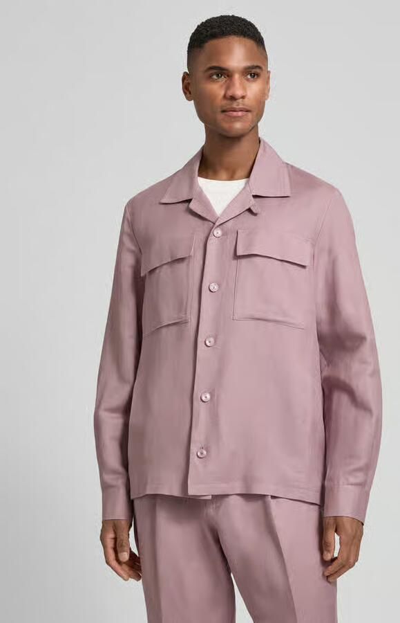 Antony Morato regular fit overhemdjack van mix van linnen en viscose model 'ANTIGUA' - Foto 4