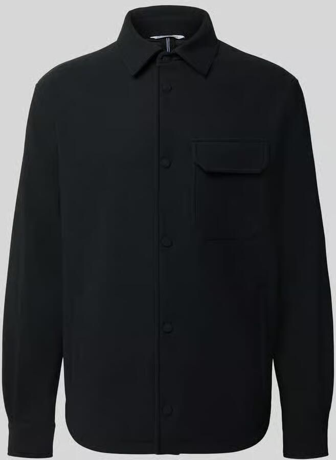 Antony Morato Overhemd Lange Mouw REGULAR FIT WITH LOGOED METAL BADGE MMSL00772-FA600297