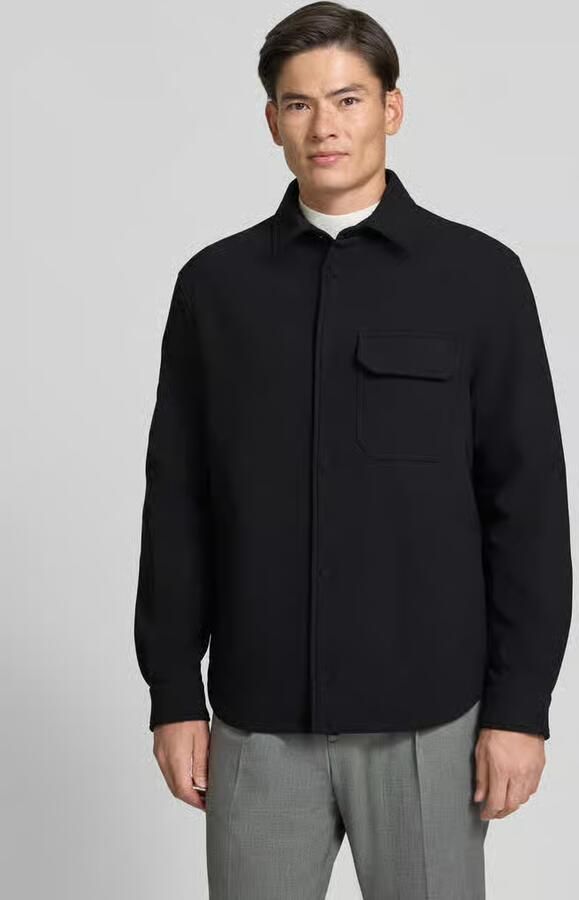 Antony Morato Overhemd Lange Mouw REGULAR FIT WITH LOGOED METAL BADGE MMSL00772-FA600297 - Foto 3