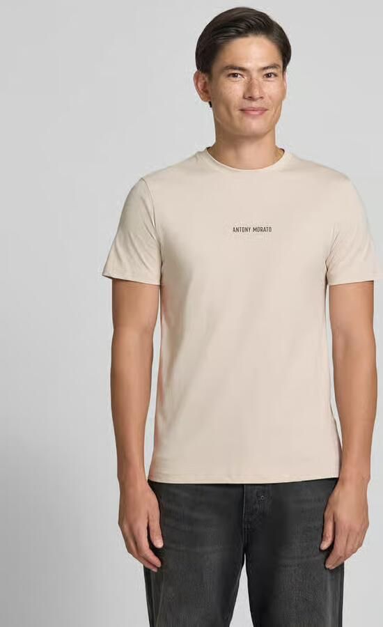 Antony Morato Regular fit t-shirt met labelprint - Foto 3