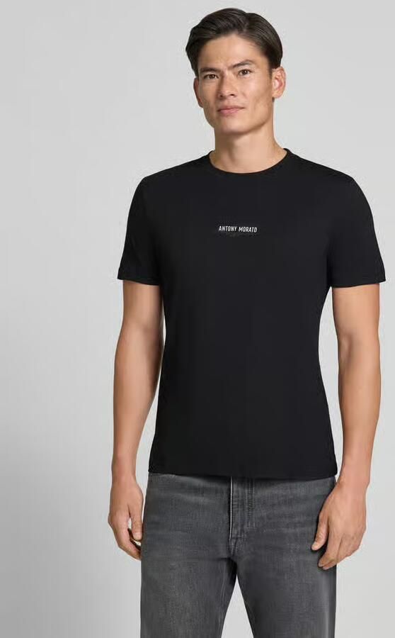 Antony Morato Regular fit t-shirt met labelprint - Foto 3