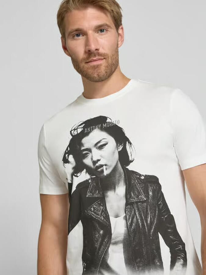 Antony Morato Regular fit t-shirt van pure escorial-wol - Foto 2