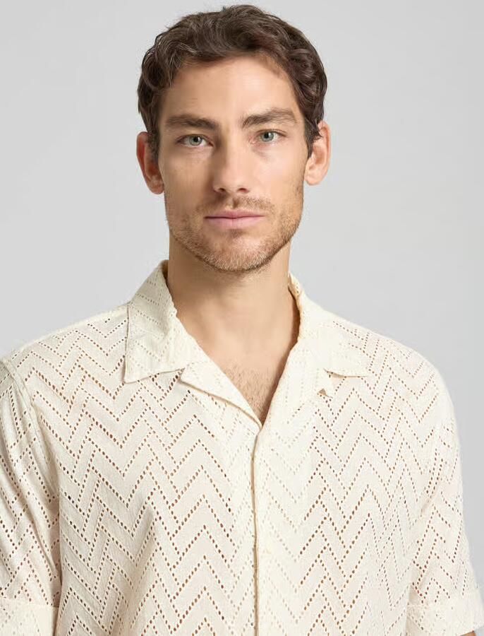 Antony Morato relaxed fit vrijetijdsoverhemd met gaatjesmotief model 'Honolulu'