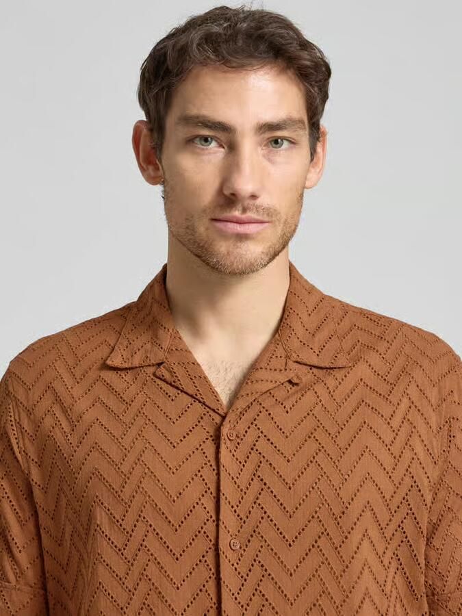 Antony Morato relaxed fit vrijetijdsoverhemd met gaatjesmotief model 'Honolulu'