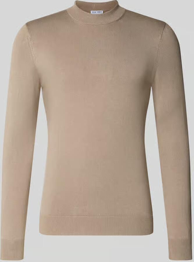 Antony Morato slim fit gebreide trui van viscosemix met opstaande kraag