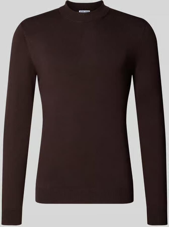 Antony Morato slim fit gebreide trui van viscosemix met opstaande kraag