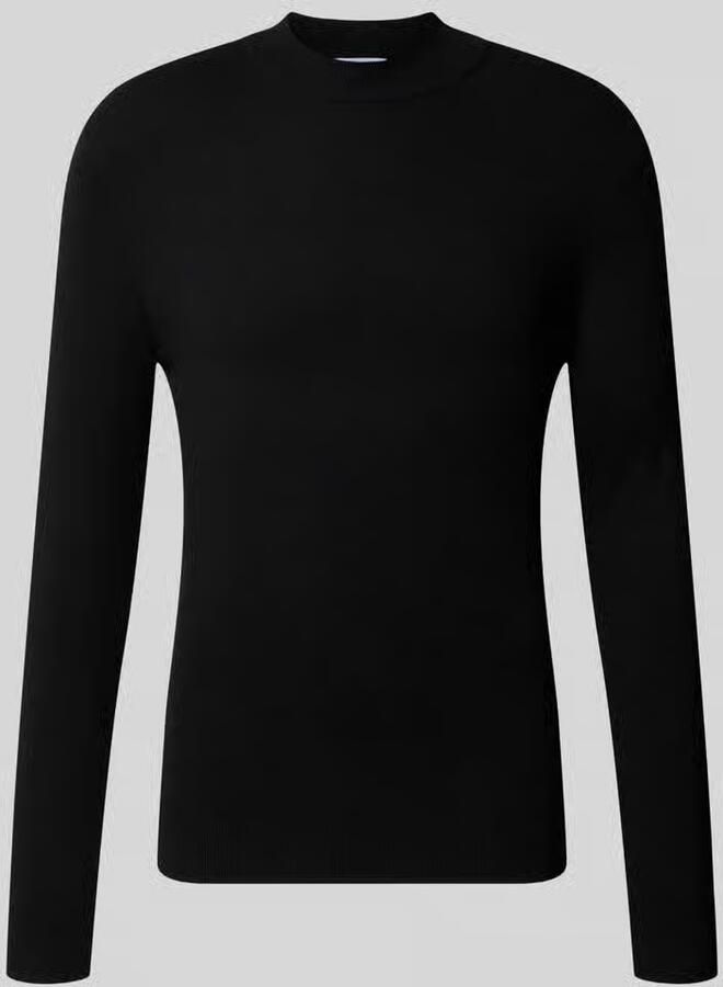 Antony Morato slim fit gebreide trui van viscosemix met opstaande kraag