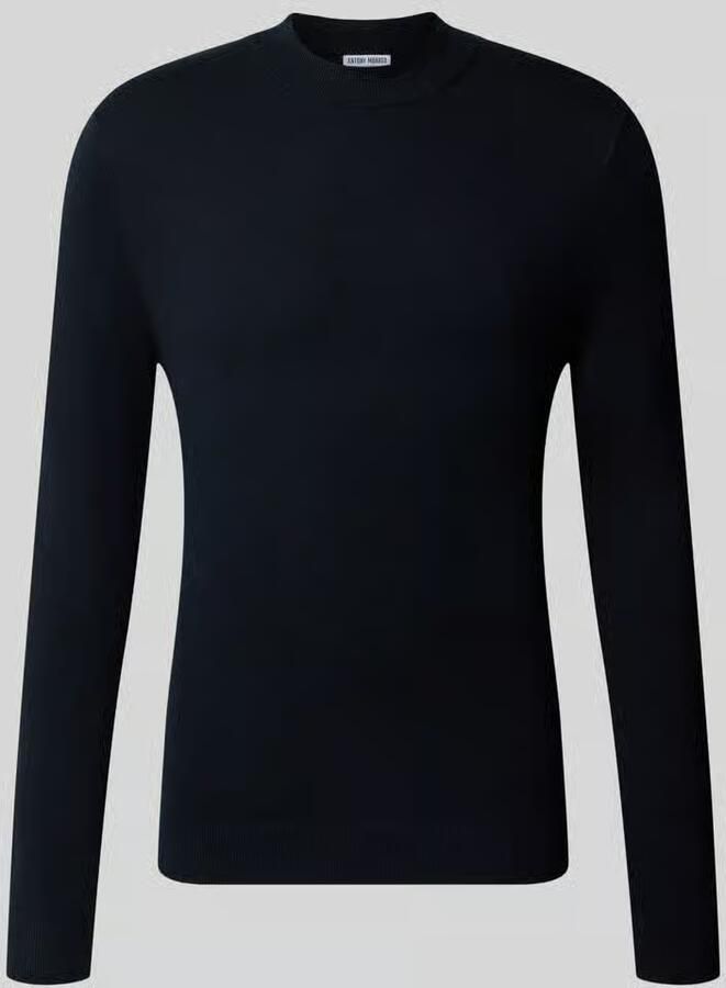 Antony Morato slim fit gebreide trui van viscosemix met opstaande kraag