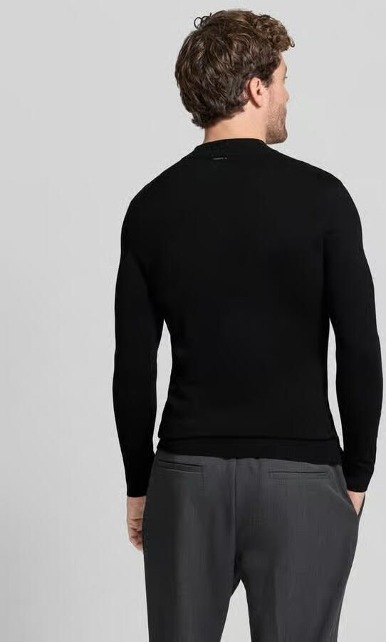 Antony Morato slim fit gebreide trui van viscosemix met opstaande kraag - Foto 3