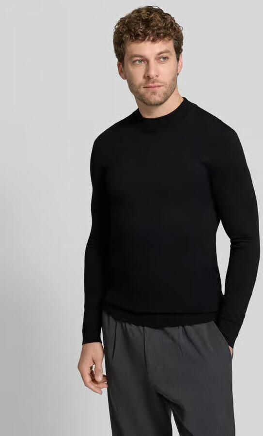 Antony Morato slim fit gebreide trui van viscosemix met opstaande kraag - Foto 2