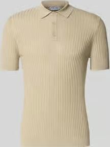 Antony Morato slim fit poloshirt van viscosemix met linnen-anteil