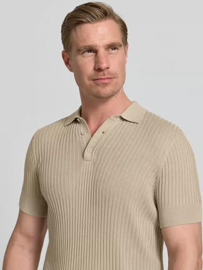 Antony Morato slim fit poloshirt van viscosemix met linnen-anteil