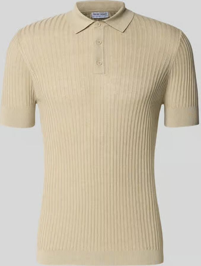 Antony Morato slim fit poloshirt van viscosemix met linnen-anteil - Foto 3