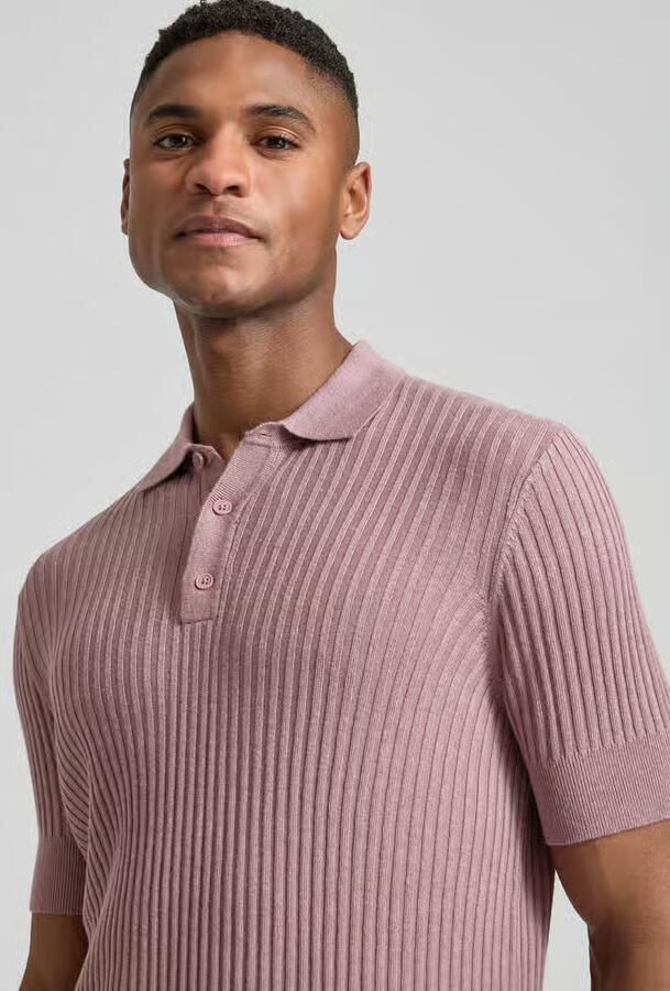 Antony Morato slim fit poloshirt van viscosemix met linnen-anteil