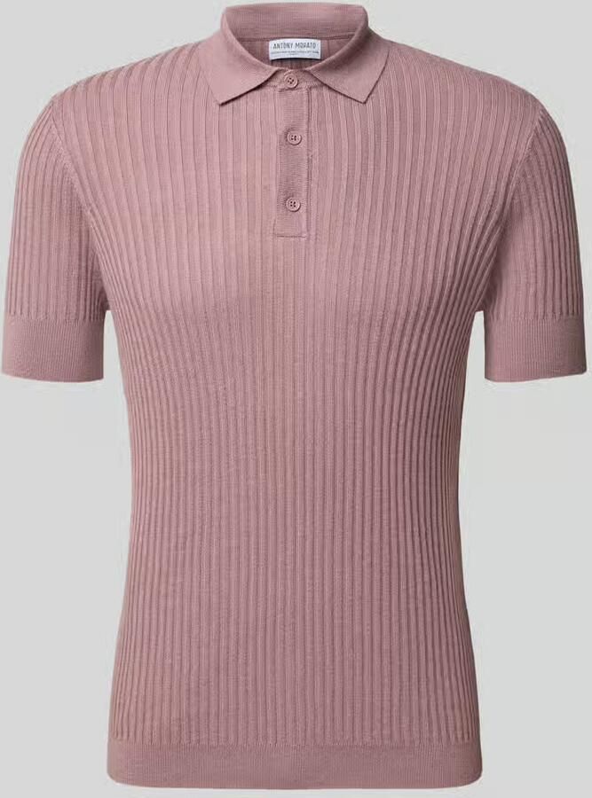 Antony Morato slim fit poloshirt van viscosemix met linnen-anteil