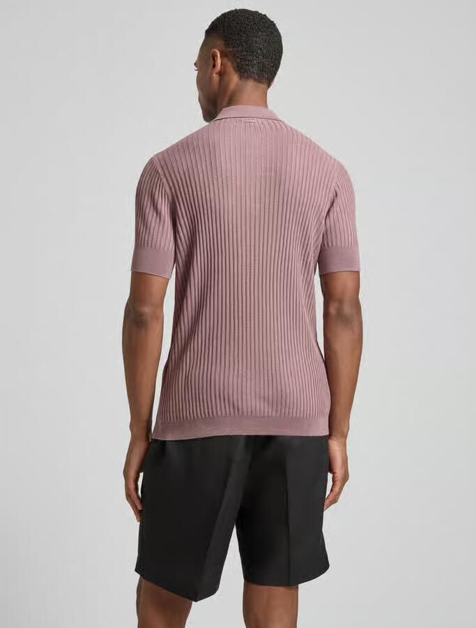 Antony Morato slim fit poloshirt van viscosemix met linnen-anteil