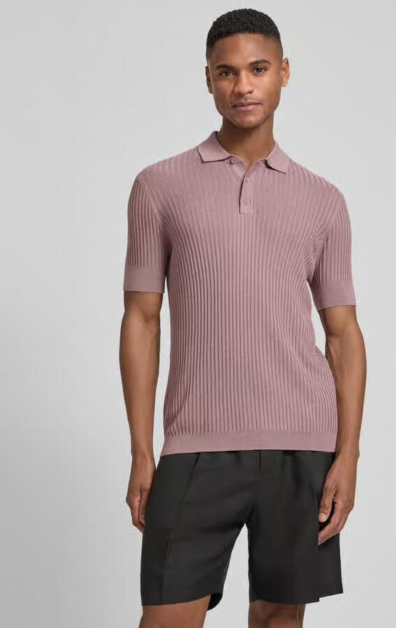 Antony Morato slim fit poloshirt van viscosemix met linnen-anteil - Foto 3