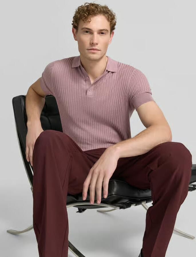 Antony Morato slim fit poloshirt van viscosemix met linnen-anteil - Foto 2