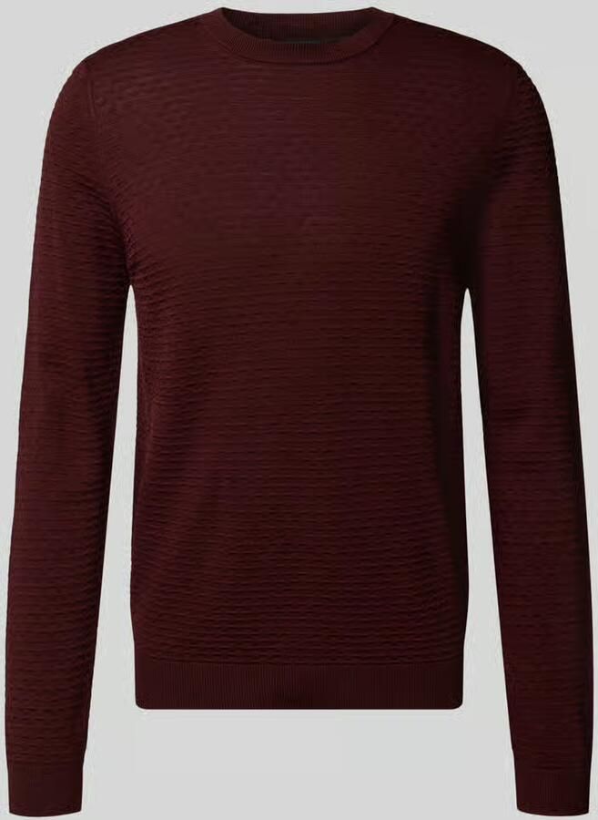 Antony Morato Slim fit pullover van viscosemix met structuurmotief - Foto 2