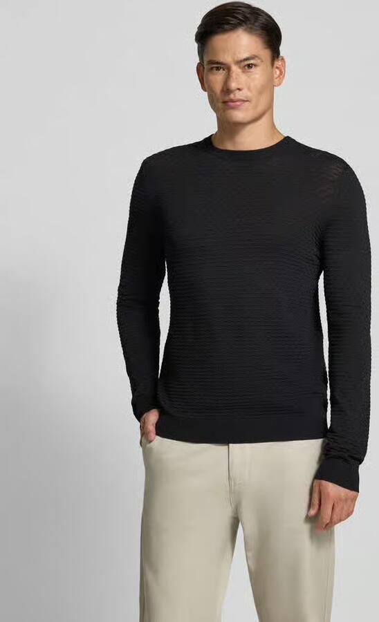 Antony Morato Slim fit pullover van viscosemix met structuurmotief - Foto 2