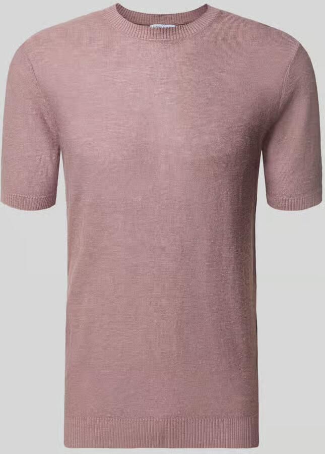 Antony Morato slim fit T-shirt van linnenmix in tricotlook - Foto 2