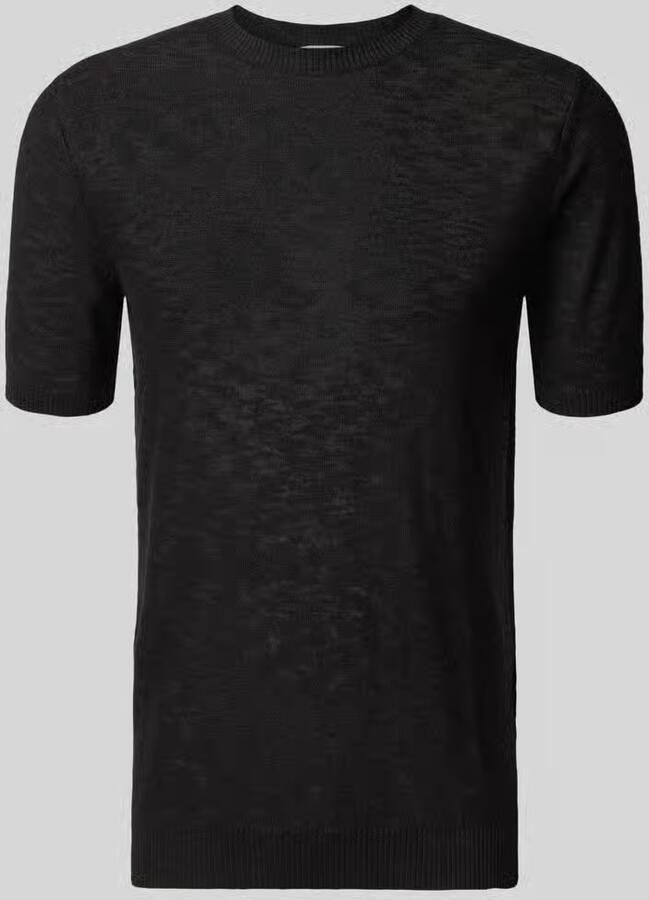 Antony Morato slim fit T-shirt van linnenmix in tricotlook - Foto 2
