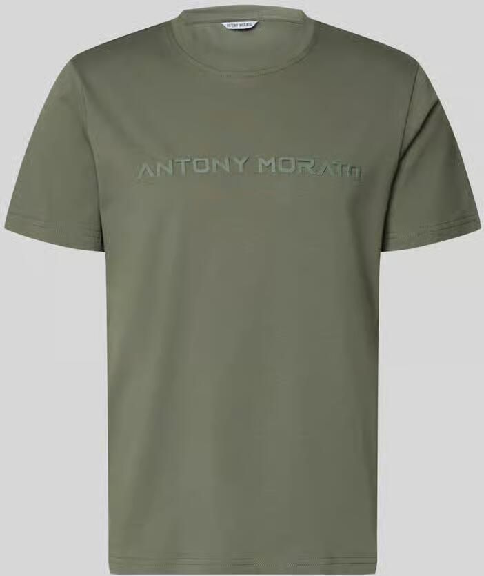 Antony Morato T-shirt met labelprint - Foto 2