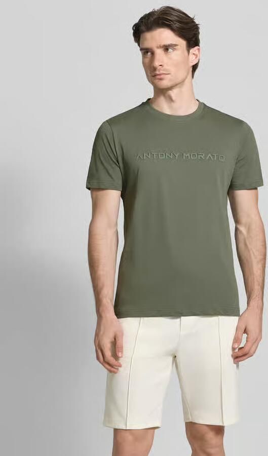 Antony Morato T-shirt met labelprint - Foto 3