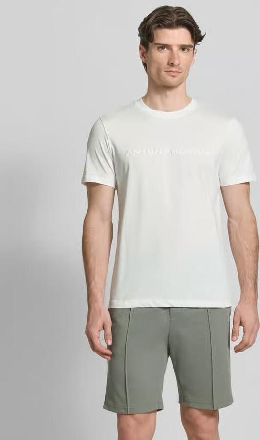 Antony Morato T-shirt met labelprint - Foto 3