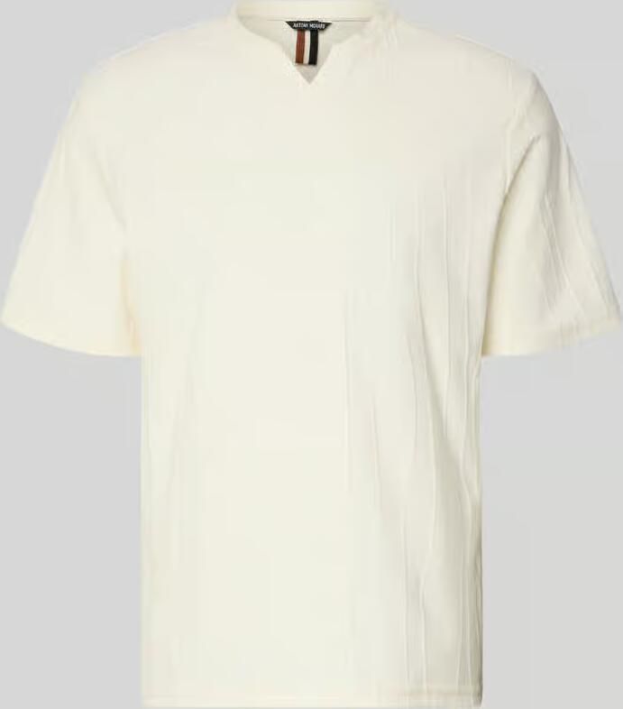Antony Morato T-shirt met structuurpatroon en V-hals - Foto 2