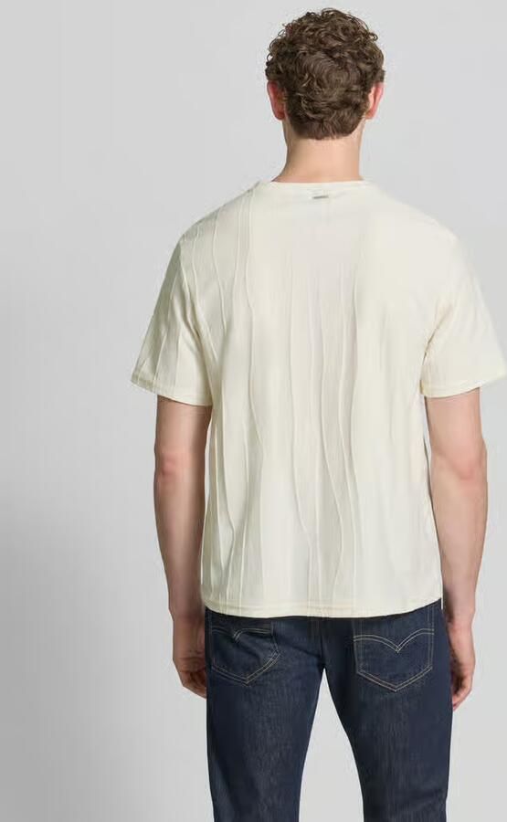 Antony Morato T-shirt met structuurpatroon en V-hals - Foto 3