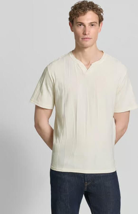 Antony Morato T-shirt met structuurpatroon en V-hals - Foto 2