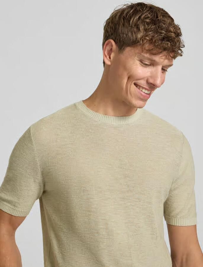 Antony Morato T-shirt van mix van linnen en viscose met ronde hals - Foto 2