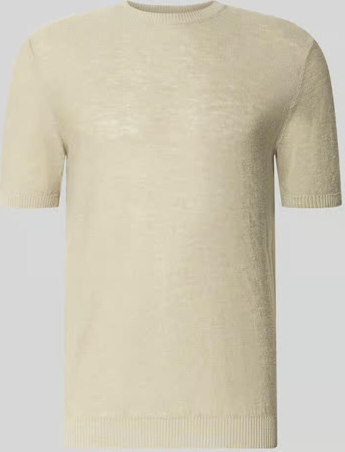 Antony Morato T-shirt van mix van linnen en viscose met ronde hals - Foto 3