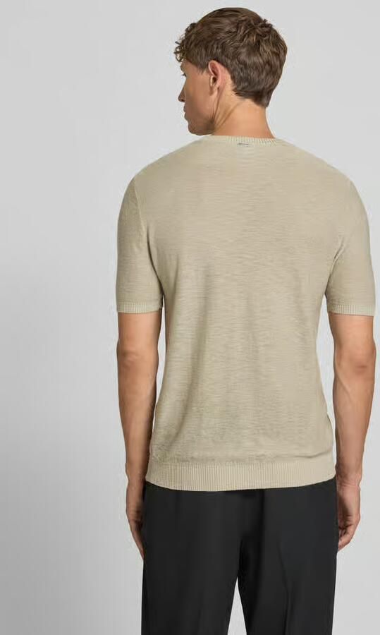 Antony Morato T-shirt van mix van linnen en viscose met ronde hals - Foto 7
