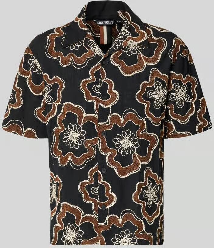 Antony Morato Vrijetijdsoverhemd met florale all-over stitching model 'Dova' - Foto 2
