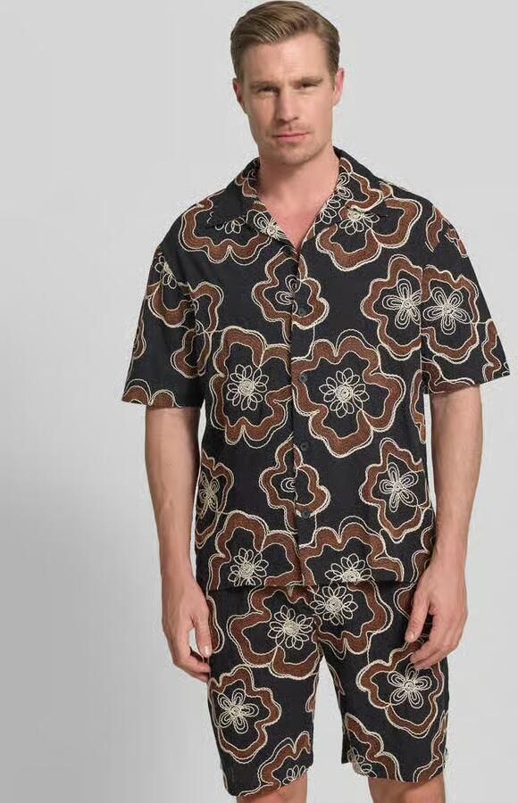 Antony Morato Vrijetijdsoverhemd met florale all-over stitching model 'Dova' - Foto 2