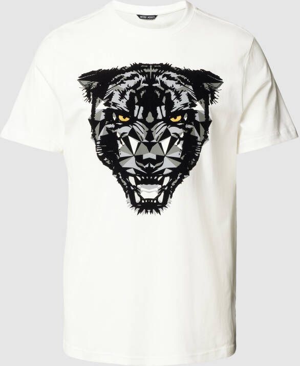 Antony Morato Witte Print T-shirt voor Heren White Heren