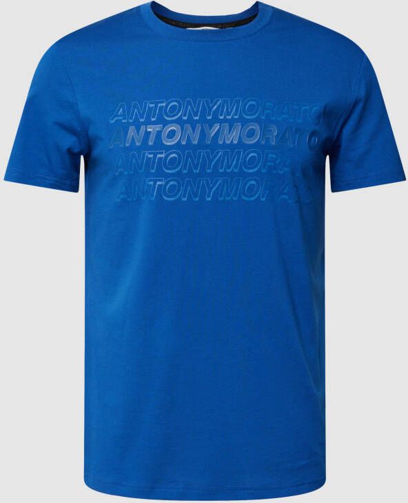 Antony Morato Heren Katoenen T-Shirt Blue Heren