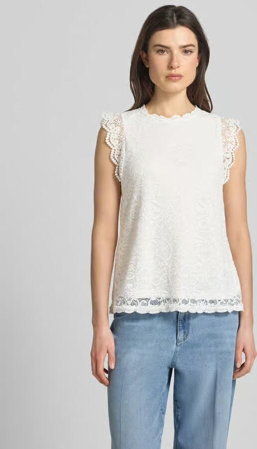 Apricot Blouse van gehaakt kant - Foto 5