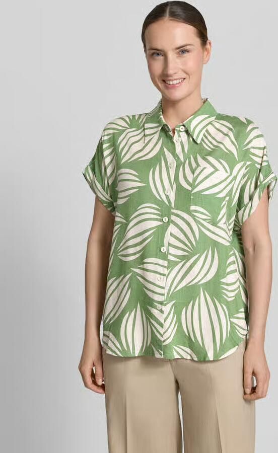 Apricot Blouse van viscosemix met borstzak - Foto 2