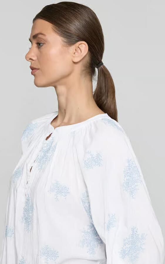 Apricot Blouse van viscosemix met verlengde rug - Foto 3
