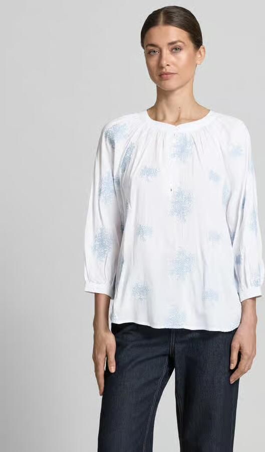 Apricot Blouse van viscosemix met verlengde rug - Foto 4