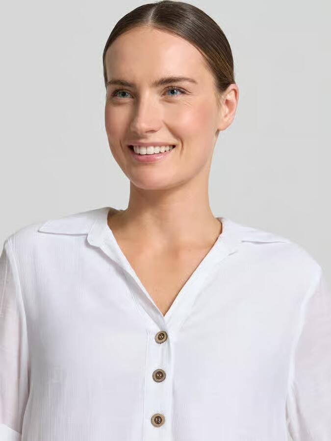 Apricot Blousenshirt met platte kraag
